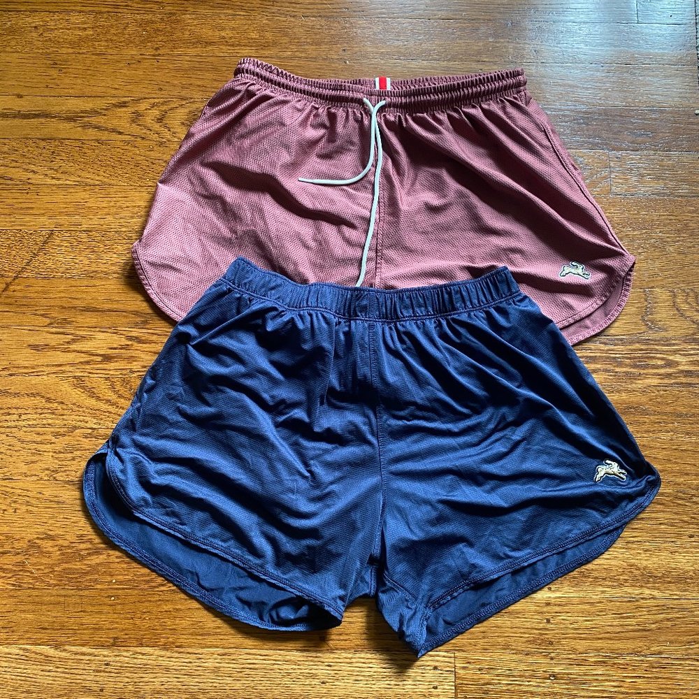 LOT OF 2 Tracksmith Running Shorts, Size M, Van Cortlandt Grande + Session